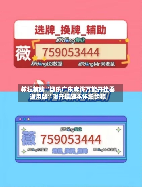 教程辅助“微乐广东麻将万能开挂器通用版	”附开挂脚本详细步骤-第2张图片