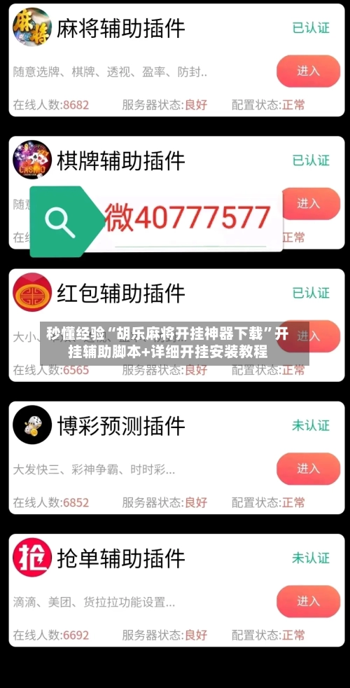 秒懂经验“胡乐麻将开挂神器下载”开挂辅助脚本+详细开挂安装教程-第3张图片
