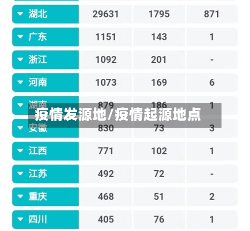 疫情发源地/疫情起源地点