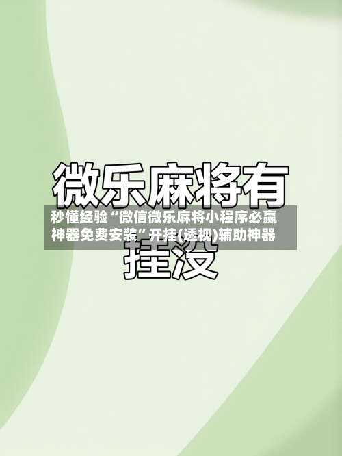 秒懂经验“微信微乐麻将小程序必赢神器免费安装”开挂(透视)辅助神器-第3张图片